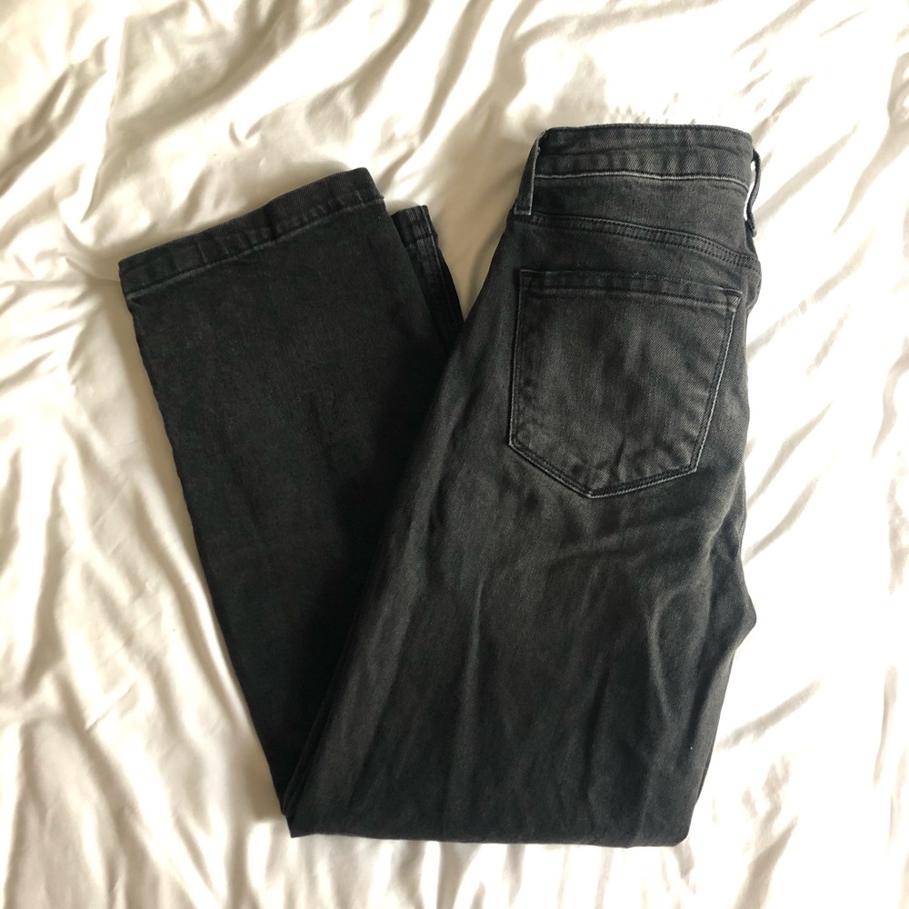 Black wide leg jeans